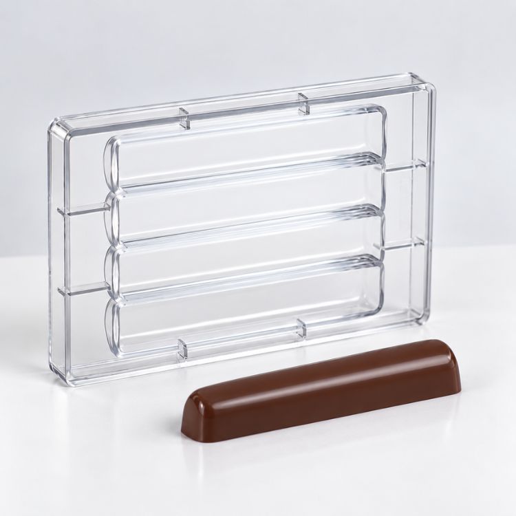 Molde forma curvas para turr&oacute;n de chocolate